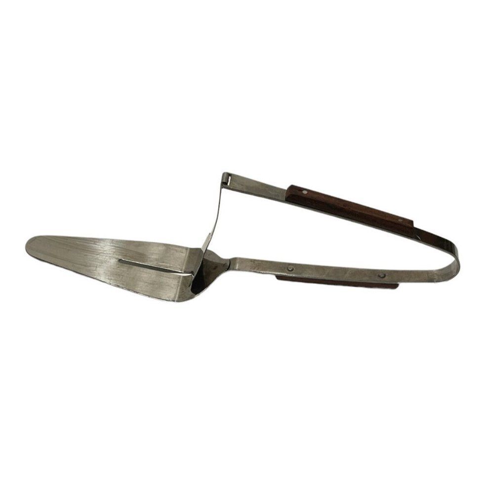 Vintage Japan Press N Serve Elegant Cake Pie Server Spatula Push Lever Wedding